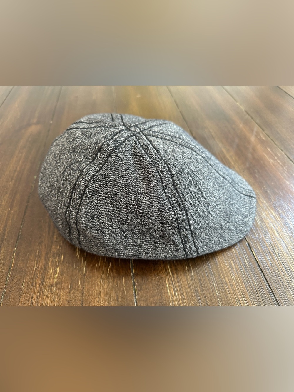 Hattitude gray herringbone tweed newsboy cap